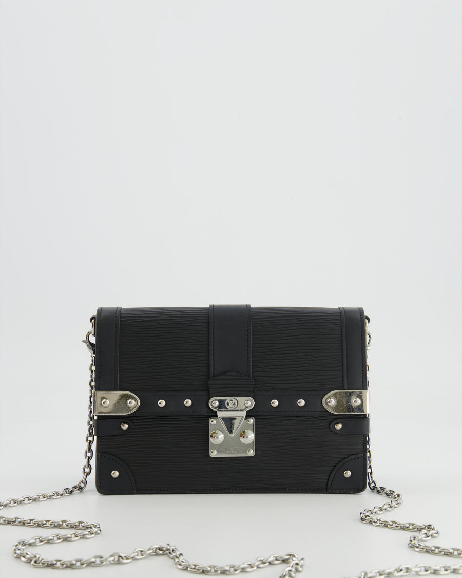 Louis Vuitton Black Trunk Wallet on Chain Bag in Epi Leather with Silver Hardware RRP £2,450