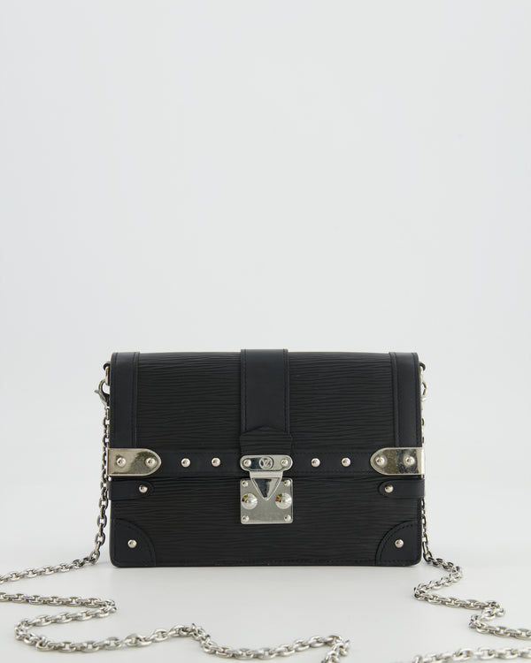 Louis Vuitton Black Trunk Wallet on Chain Bag in Epi Leather with Silver Hardware RRP £2,450