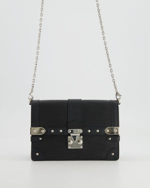 Louis Vuitton Black Trunk Wallet on Chain Bag in Epi Leather with Silver Hardware RRP £2,450