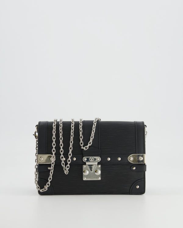 Louis Vuitton Black Trunk Wallet on Chain Bag in Epi Leather with Silver Hardware RRP £2,450