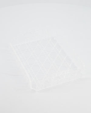 Christian Dior Clear Perspex, White Cannage Mini Tray RRP £190