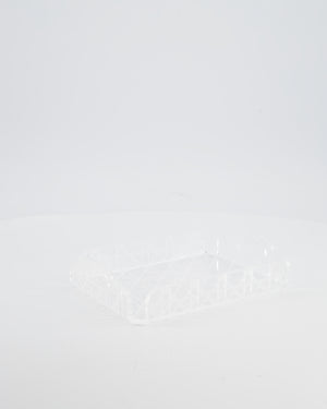 Christian Dior Clear Perspex, White Cannage Mini Tray RRP £190