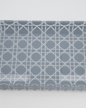 Christian Dior Grey Cannage Small Perspex Tray RRP £330