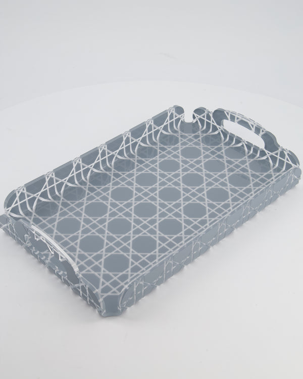 Christian Dior Grey Cannage Small Perspex Tray RRP £330