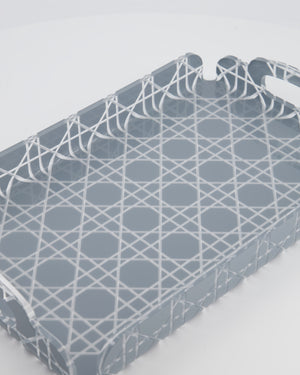 Christian Dior Grey Cannage Small Perspex Tray RRP £330