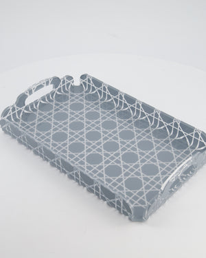 Christian Dior Grey Cannage Small Perspex Tray RRP £330