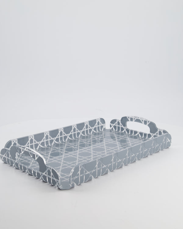 Christian Dior Grey Cannage Small Perspex Tray RRP £330