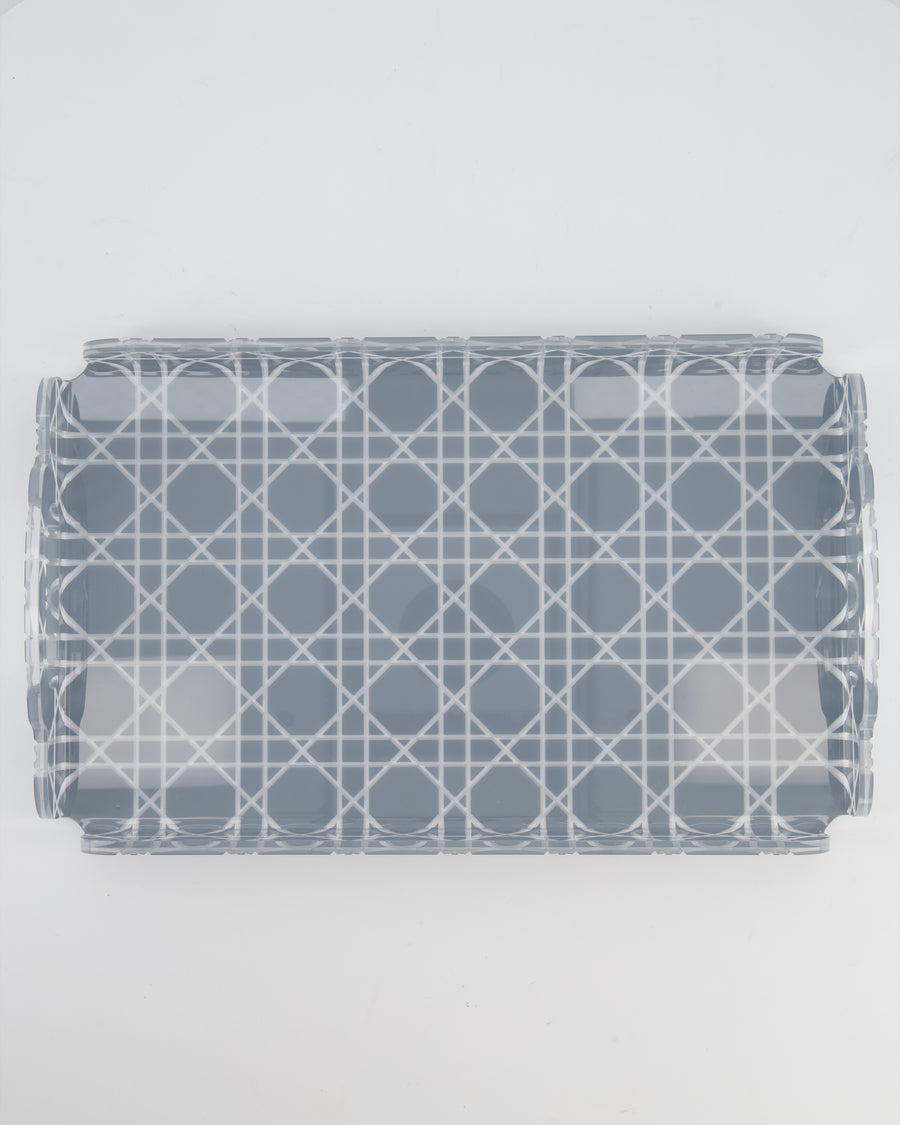 Christian Dior Grey Cannage Small Perspex Tray RRP £330