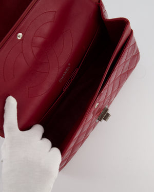 *FIRE PRICE* Chanel Red Reissue 2.55 Jumbo Double Flap Bag in Quilted Patent Leather with Ruthenium Hardware