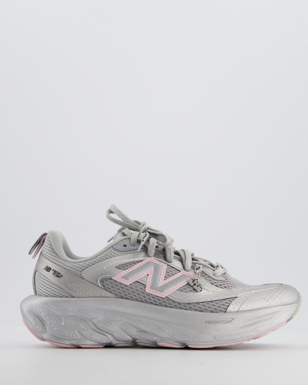 Ganni x New Balance Silver, Grey, and Pink Fresh Foam Trainers with Silver Charms Size EU 40