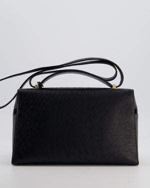 *HOT* Loro Piana Extra Pocket L27 Bag in Black Ostrich Leather with Gold Hardware RRP £5,950
