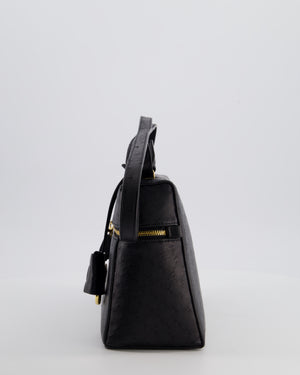 *HOT* Loro Piana Extra Pocket L27 Bag in Black Ostrich Leather with Gold Hardware RRP £5,950