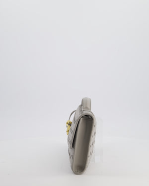 Bottega Veneta Grey Andiamo Intrecciato Leather Clutch Bag RRP £2310