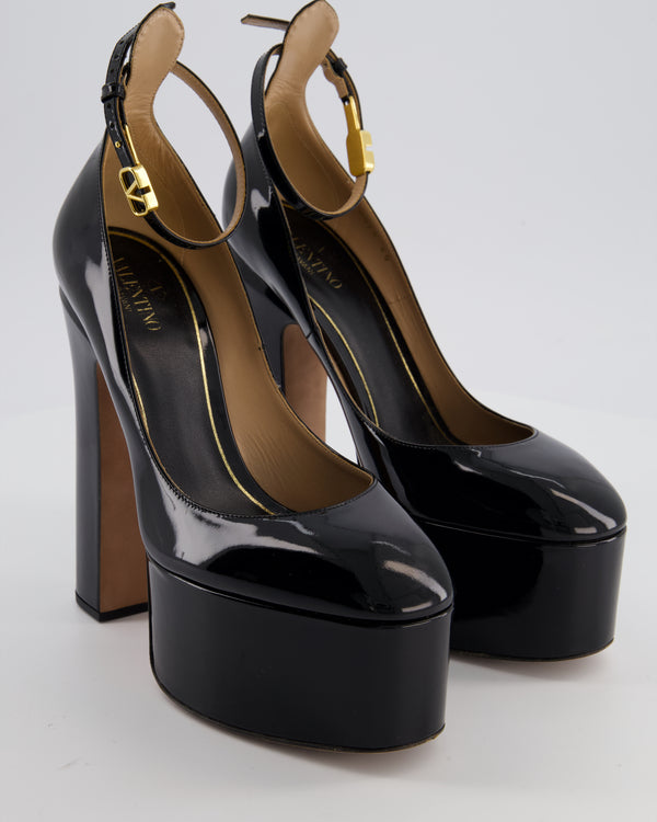 Valentino Garavani Black Patent Leather Go Platform Heels Size EU 40 RRP £900