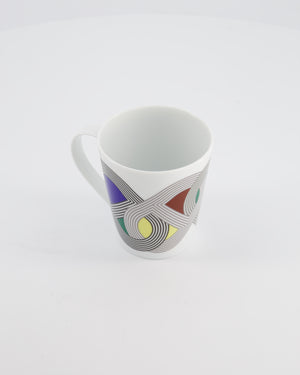 Hermès White Théière Rallye 24 Porcelain Teapot, Mugs, and Plate Set