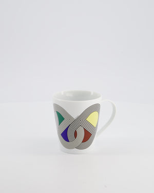 Hermès White Théière Rallye 24 Porcelain Teapot, Mugs, and Plate Set