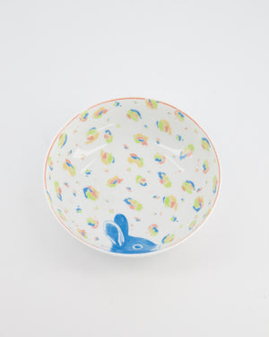 Hermès White Printed "Petits Félins" Tumbler, Bowls and Plate Set