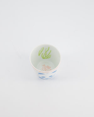 Hermès White Printed "Petits Félins" Tumbler, Bowls and Plate Set