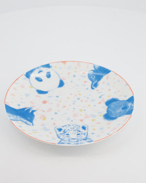 Hermès White Printed "Petits Félins" Tumbler, Bowls and Plate Set