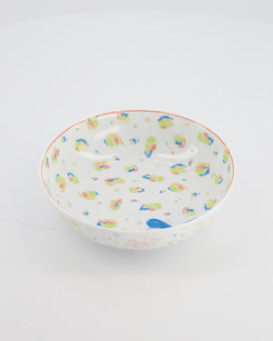 Hermès White Printed "Petits Félins" Tumbler, Bowls and Plate Set