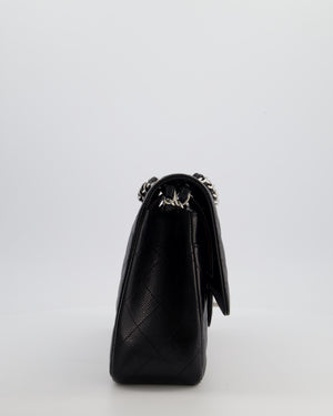 Chanel Black Jumbo Classic Double Flap Bag in Caviar Leather with Silver Hardware