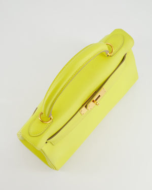 *FIRE PRICE* Hermès Kelly 28 Retourne Bag in Lime Evercolor Leather with Gold Hardware