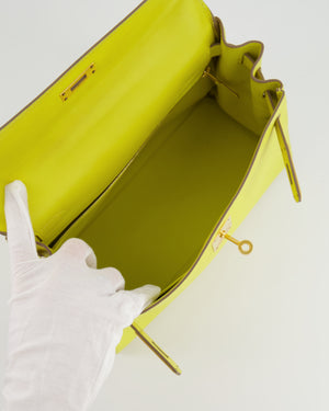 *FIRE PRICE* Hermès Kelly 28 Retourne Bag in Lime Evercolor Leather with Gold Hardware