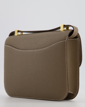 Hermès Constance III Miroir 24cm Bag in Etoupe Epsom Leather with Gold Hardware