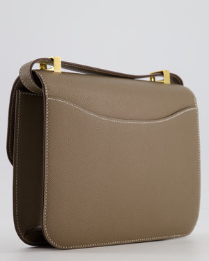 Hermès Constance III Miroir 24cm Bag in Etoupe Epsom Leather with Gold Hardware