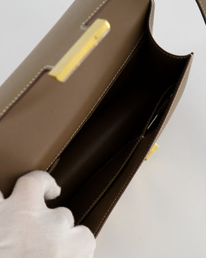 Hermès Constance III Miroir 24cm Bag in Etoupe Epsom Leather with Gold Hardware