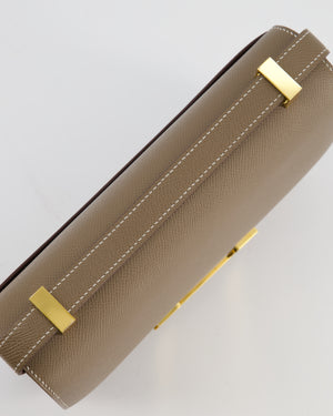 Hermès Constance III Miroir 24cm Bag in Etoupe Epsom Leather with Gold Hardware