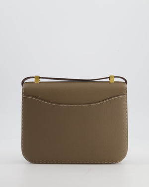 Hermès Constance III Miroir 24cm Bag in Etoupe Epsom Leather with Gold Hardware