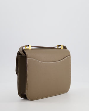 Hermès Constance III Miroir 24cm Bag in Etoupe Epsom Leather with Gold Hardware