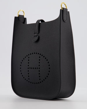 *SUPER RARE* Hermès Mini Evelyne Sellier Bag in Black Epsom Leather with Gold Hardware