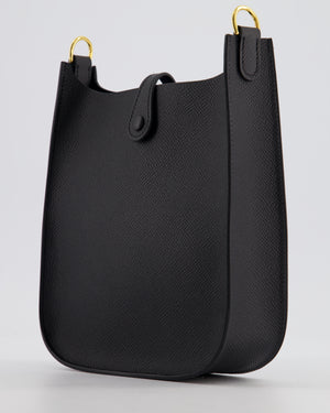 *SUPER RARE* Hermès Mini Evelyne Sellier Bag in Black Epsom Leather with Gold Hardware