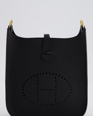 *SUPER RARE* Hermès Mini Evelyne Sellier Bag in Black Epsom Leather with Gold Hardware