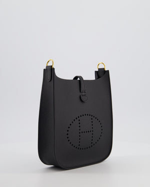 *SUPER RARE* Hermès Mini Evelyne Sellier Bag in Black Epsom Leather with Gold Hardware