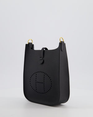 *SUPER RARE* Hermès Mini Evelyne Sellier Bag in Black Epsom Leather with Gold Hardware