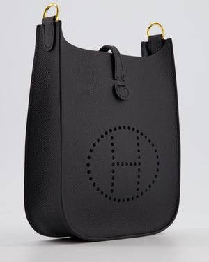 *SUPER RARE* Hermès Mini Evelyne Sellier Bag in Black Epsom Leather with Gold Hardware