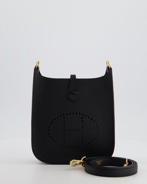 *SUPER RARE* Hermès Mini Evelyne Sellier Bag in Black Epsom Leather with Gold Hardware