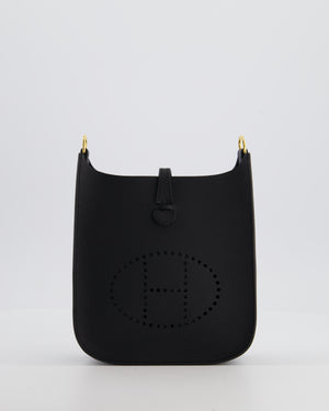 *SUPER RARE* Hermès Mini Evelyne Sellier Bag in Black Epsom Leather with Gold Hardware
