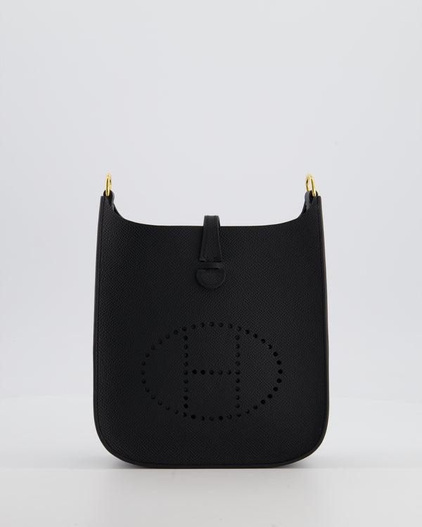 *SUPER RARE* Hermès Mini Evelyne Sellier Bag in Black Epsom Leather with Gold Hardware