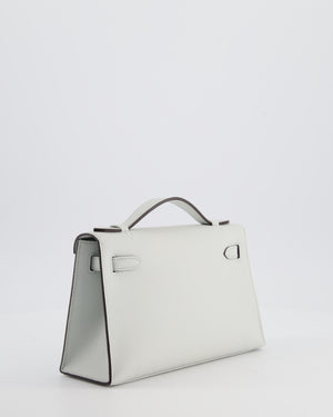 *HOT COLOUR* Hermès Mini Kelly Pochette Bag in Bleu Glacier Swift Leather with Permabrass Hardware