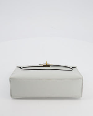 *HOT COLOUR* Hermès Mini Kelly Pochette Bag in Bleu Glacier Swift Leather with Permabrass Hardware