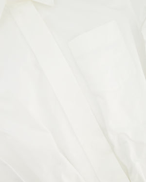 Valentino White Long Sleeve Cotton Button Down Playsuit Size IT 36 (UK 4)