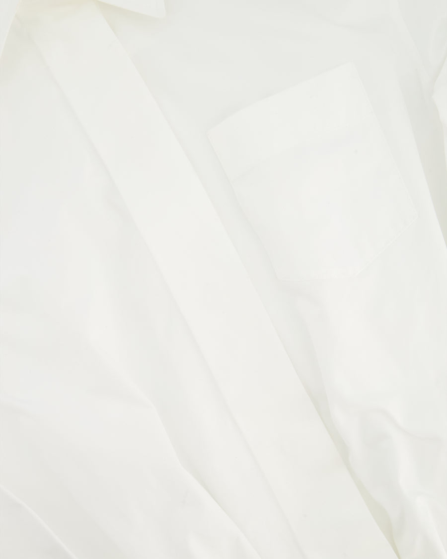 Valentino White Long Sleeve Cotton Button Down Playsuit Size IT 36 (UK 4)