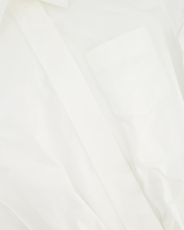 Valentino White Long Sleeve Cotton Button Down Playsuit Size IT 36 (UK 4)