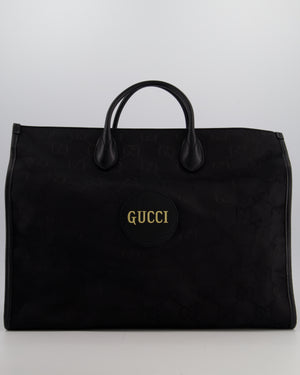 Gucci 'Off The Grid' Black GG Ophidia Tote Bag with Logo Detail and Shoulder Strap