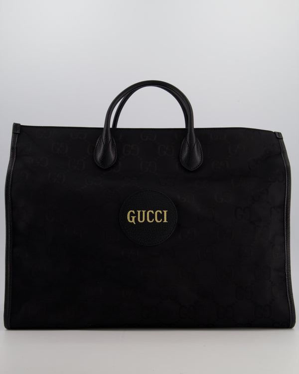 Gucci 'Off The Grid' Black GG Ophidia Tote Bag with Logo Detail and Shoulder Strap