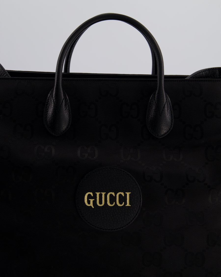 Gucci 'Off The Grid' Black GG Ophidia Tote Bag with Logo Detail and Shoulder Strap